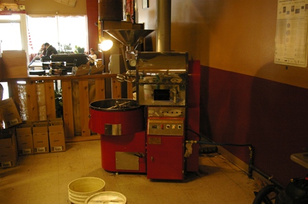 Coffee roaster at Morning Glory Coffee House (West Yellowstone, MT)